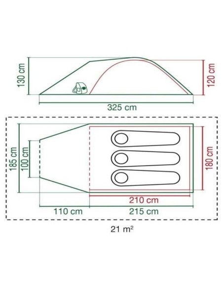 Σκηνή Coleman Darwin 3+ (Plus) - 3 Ατόμων