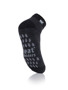 Ανδρικές Twist Ankle Slipper Socks Black with Charcoal grip