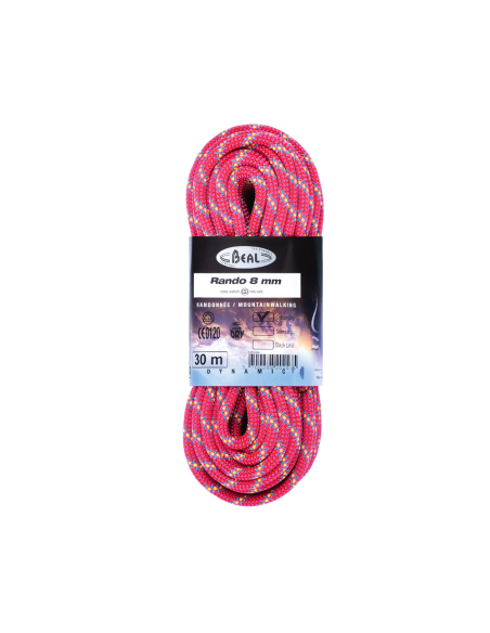 Σχοινί Ορειβασίας Beal Rando Golden Dry 8mm - 20m - Pink