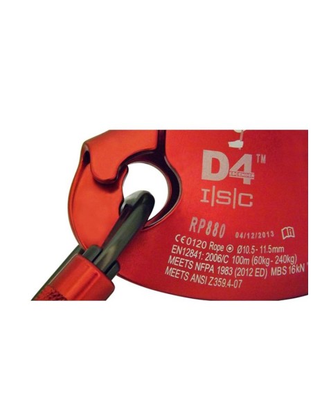 Isc D4 Work Rescue Descender 10.5-11mm Rope