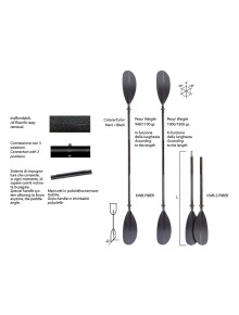 Κουπιά kayak PRO KWB-FIBER 200cm 1 τμήμα 2