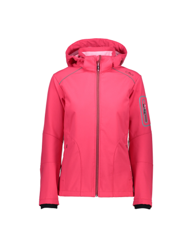 Γυναικείο SoftShell Jacket CMP Zip Hood Candy-Syrah