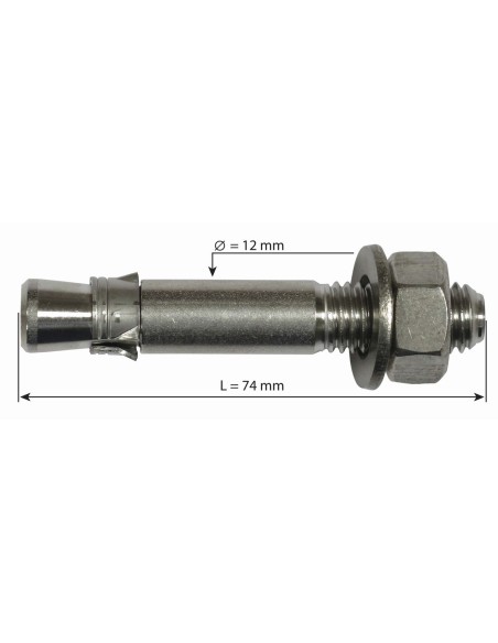 Βύσμα Raumer "Hang Fix" inox M12C 12X74mm