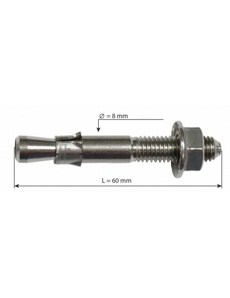 Βύσμα Raumer Hang Fix Inox M8C 8x60 mm - A316L