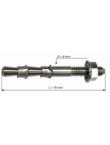 Βύσμα Raumer Hang Fix Inox M8L 8x78 mm - A316L