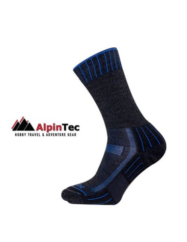 Κάλτσες ορειβασίας Alpin Tec Hiking Lite Ανθρακί - Μπλε
