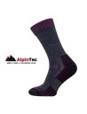 Κάλτσες ορειβασίας Alpin Tec Hiking Lite Grey - Purple