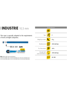 Σχοινί στατικό Beal Industrie 10,5mm - 100 m Κόκκινο 2