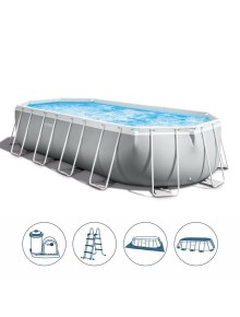 Oval Πισινα Intex Metal Frame 26798 - 610x305x122 cm