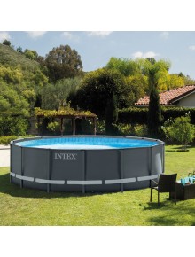 Στρογγυλή πισινα με μεταλλικό σκελέτο Intex Ultra Round Frame 26326 - 488x122cm με φίλτρο 2