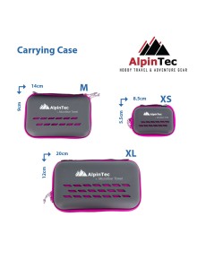 Πετσέτα AlpinTech Microfiber DryFast XS 30x50 Μοβ 2
