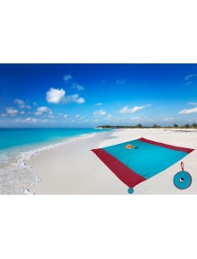 Ticket to the moon Beach Blanket Aqua - Burgundy (1534)