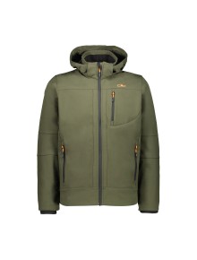 Ανδρικό SoftShell Jacket CMP Zip Hood Oil Green - Nero