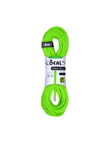 Σχοινί Αναρρίχησης Beal Virus Standard 10 mm - 60 m Solid Green