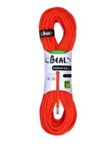 Σχοινί Αναρρίχησης Beal Karma 9,8 mm - 60 m - Solid Orange
