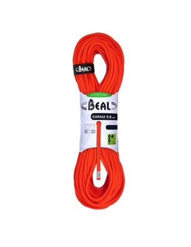 Σχοινί Αναρρίχησης Beal Karma 9,8 mm - 60 m - Solid Orange