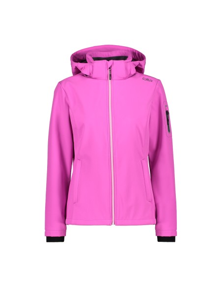Γυναικείο Softshell Jacket CMP With Detachable Hood Purrple Fluo - Titanio