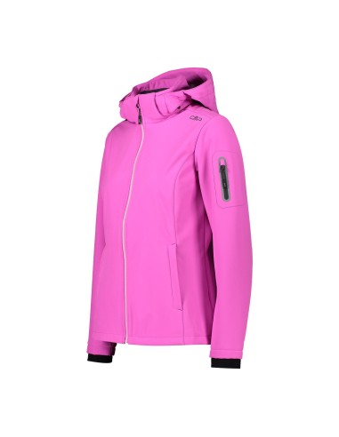 Γυναικείο Softshell Jacket CMP With Detachable Hood Purrple Fluo - Titanio