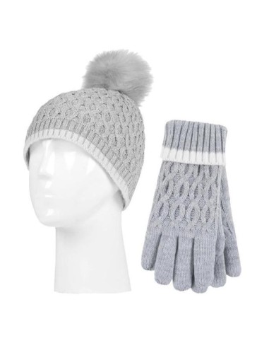 Παιδικό Set Σκούφου - Γάντια Heat Holders Pom Hat & Gloves Cloud Grey
