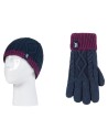 Παιδικό Set Σκούφου - Γάντια Heat Holders Turn Over Hat & Gloves Navy-Purple