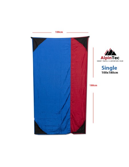 Ψάθα παραλίας, Πικ-Νικ ή Τέντα Favour Single 100X180cm Blue-Red
