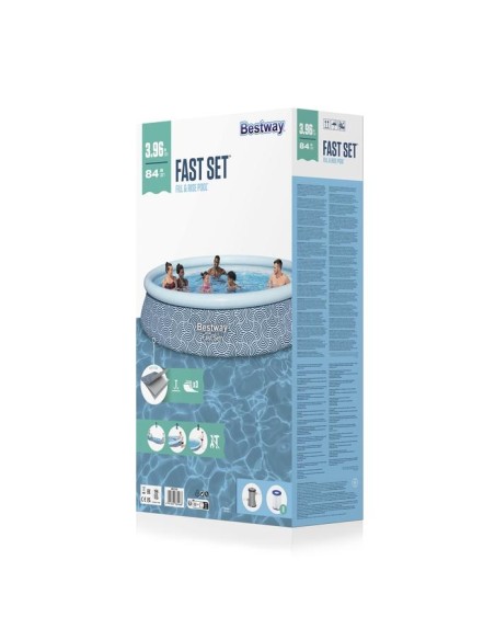 Στρογγυλή πισίνα Bestway Fast Set Inflatable Pool Set Round 396x84cm