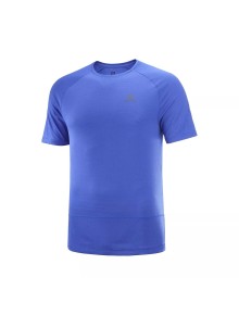 Ανδρικό T-shirt Salomon Cross Run Nautical Blue