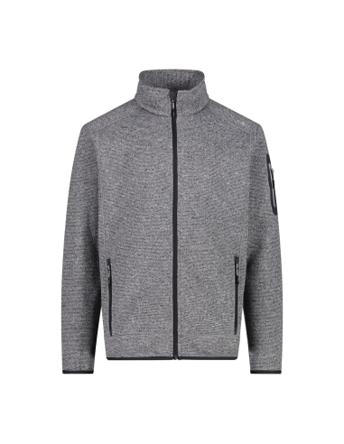 Ανδρικό knit-tech fleece Jacket CMP Ice - Titanio - Nero