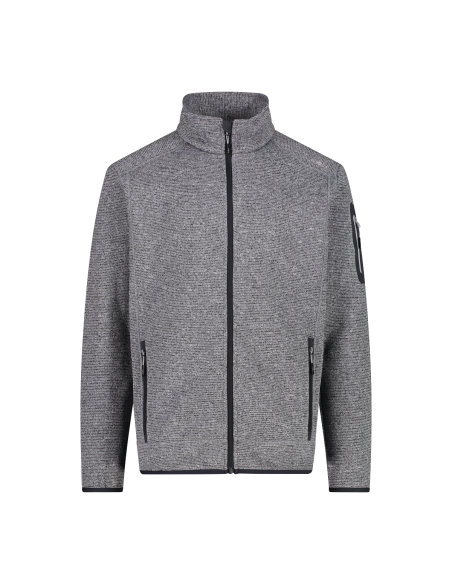 Ανδρικό knit-tech fleece Jacket CMP Ice - Titanio - Nero