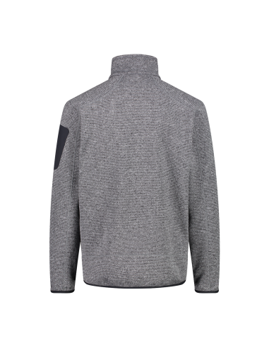 Ανδρικό knit-tech fleece Jacket CMP Ice - Titanio - Nero