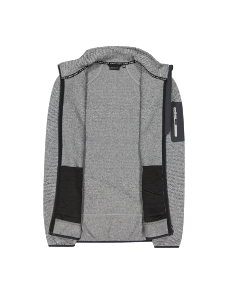 Ανδρικό knit-tech fleece Jacket CMP Ice - Titanio - Nero