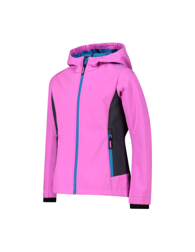 Παιδικό SoftShell Jacket CMP Fix Hood Purple Fluo - Titanio