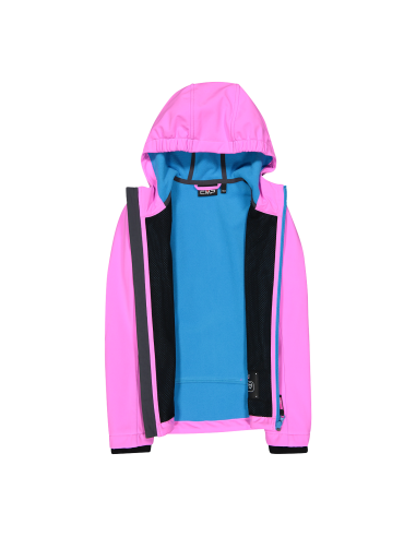 Παιδικό SoftShell Jacket CMP Fix Hood Purple Fluo - Titanio