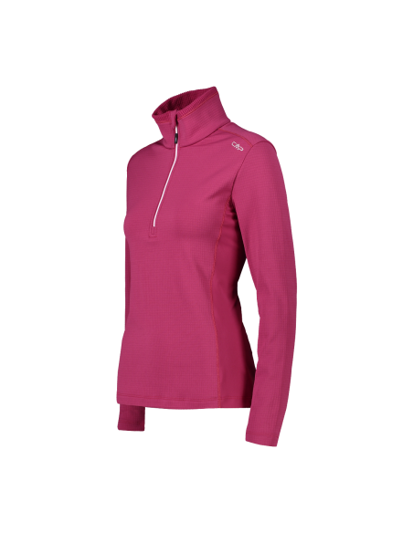 Γυναικείο Fleece CMP Grid Tech Turtleneck Top Sangria
