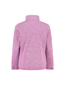 Παιδικό Fleece CMP Girl's Melange Knit-Tech Without Hood - Purple Fluo - Titanio 2