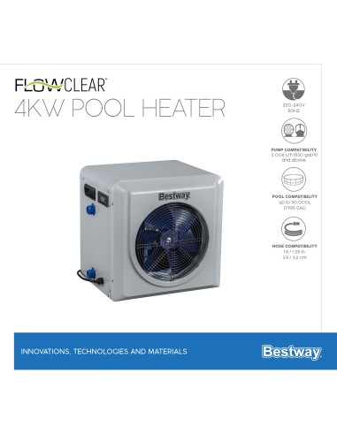 Ηλεκτρικός θερμαντήρας πισινας Flowclear 4KW Pool Heater