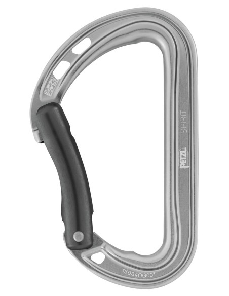 Καραμπίνερ Απλό Petzl Spirit Bent Gate Grey