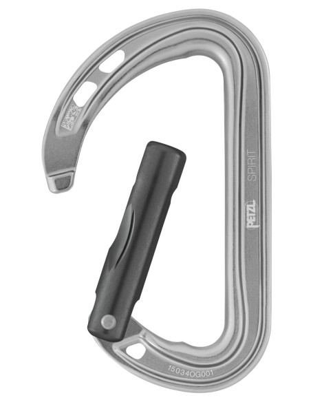 Καραμπίνερ Απλό Petzl Spirit Bent Gate Grey