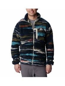 Ανδρική Ζακέτα Columbia Winter Pass Print Full Zip Fleece Collegiate Navy