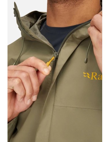 Ανδρικό Αδιάβροχο Rab Downpour Eco Jacket Army - Aspen Green