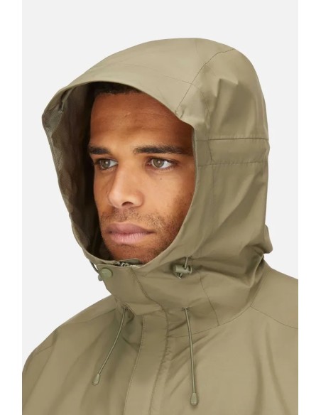 Ανδρικό Αδιάβροχο Rab Downpour Eco Jacket Army - Aspen Green