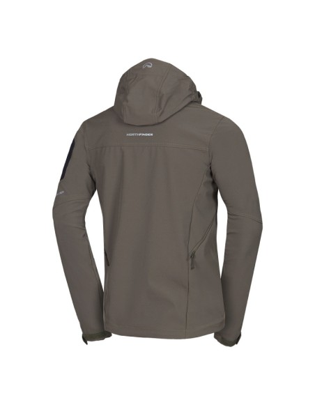 Men's travel softshell hood off jacket 3L Tom Tarmac