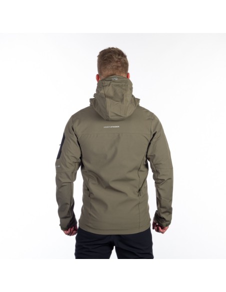 Men's travel softshell hood off jacket 3L Tom Tarmac