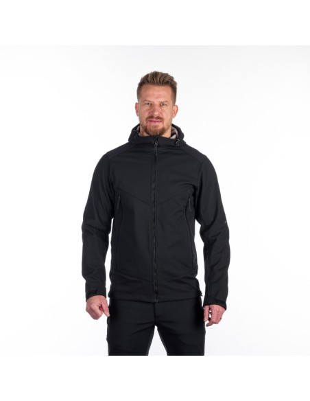 Men's Outdoor hoody softshell jacket 3L Morris Black