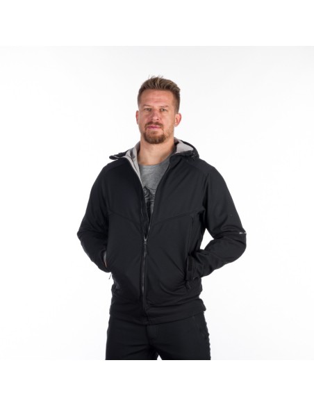 Men's Outdoor hoody softshell jacket 3L Morris Black