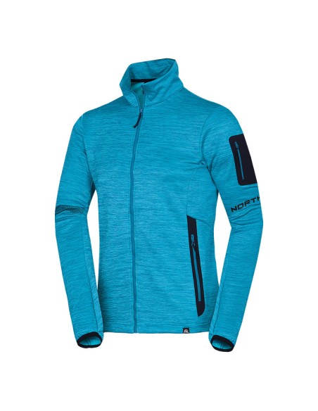 Men's melange trekking sweater regular fit Nick Blue Melange