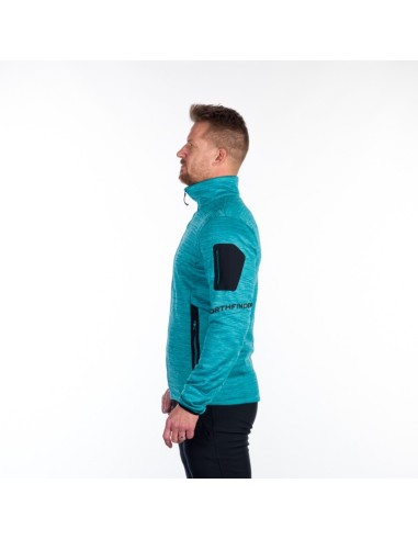 Men's melange trekking sweater regular fit Nick Blue Melange