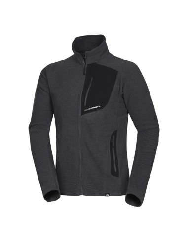 Men's trekking fleece sweater melange style Bob Black
