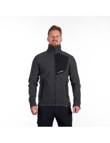 Men's trekking fleece sweater melange style Bob Black