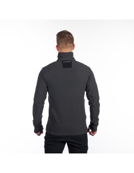 Men's trekking fleece sweater melange style Bob Black